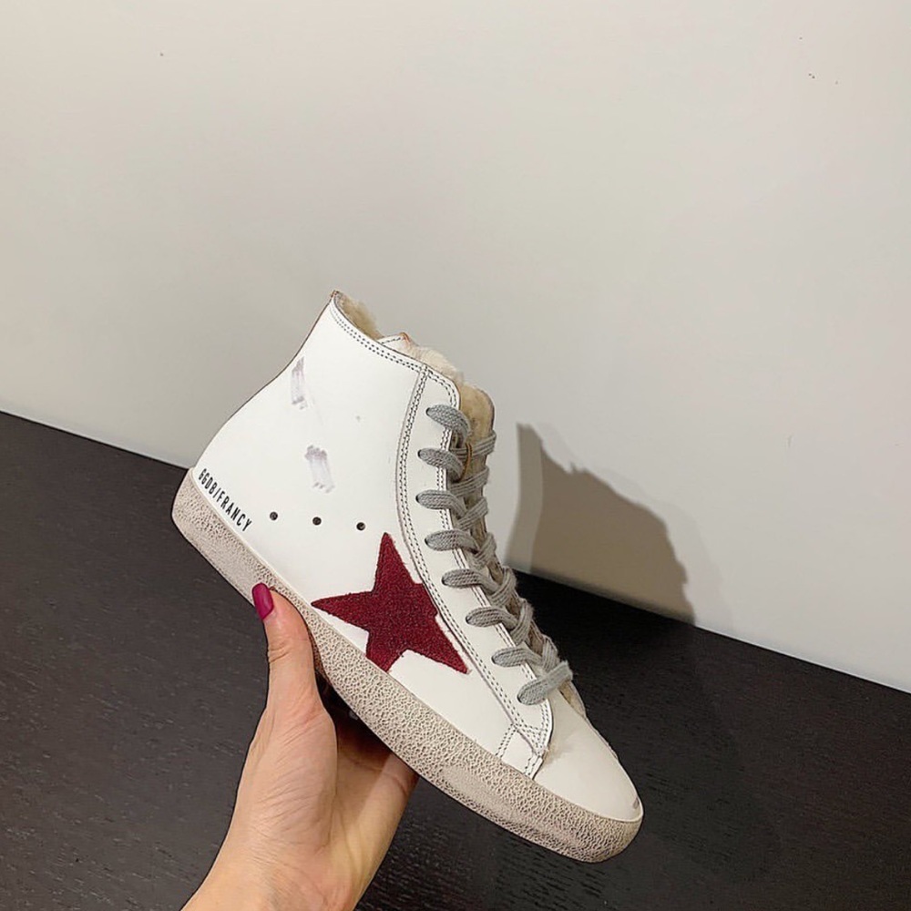 High top fur golden goose